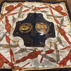 HERMES エルメス 紋章柄 プチスカーフ シルク - メルカリ