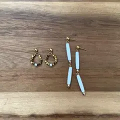 ハンドメイドピアス　アンティーク風ピアス