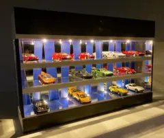 1/64展示24台可・ホワイトアッシュ・3層式ディスプレーBOX /ネオ