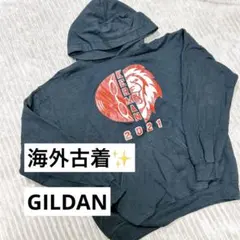GILDAN KERMAN 2021 フード付きパーカー 黒のサムネイル