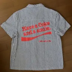 Coca-Cola コカ・コーラ 半袖ワークシャツ ヒッコリーストライプのサムネイル