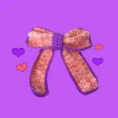 リボンストラップ ピンク 紫