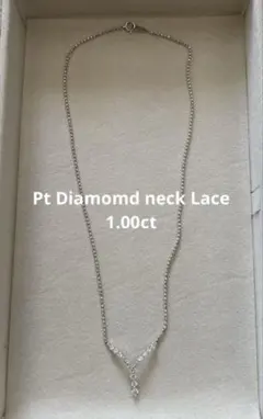 Pt Diamond neck lace 1.00ct - メルカリ