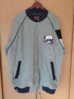 90s ROCAWEAR スタジャン ウール混 グレー Lサイズのサムネイル