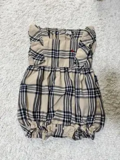 POLO チェック柄ロンパース 80cm
