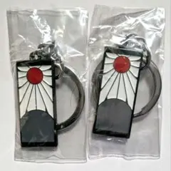 鬼滅の刃に登場 鬼殺隊士モチーフ 太陽のイヤリング柄のキーホルダー 2個セット