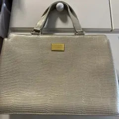 未使用級✨️ シャルルジョルダン ハンドバッグ リザード型押し 