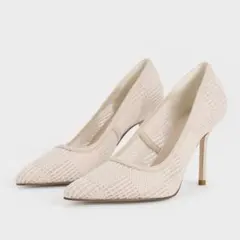 CHARLES & KEITH メッシュ ウーブンポインデッドトゥパンプス