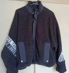 adidas ボア　フリースジャケット 黒