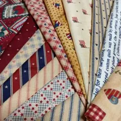 カントリー柄生地　カットクロス13枚