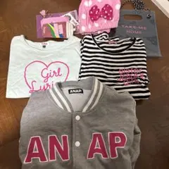 女の子 服小物まとめ売り3着8点セット 定価総額1万5000円相当