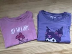 ユニクロ　Tシャツ　クロミ&マイメロセット　130