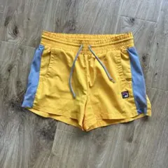 FILA ショートパンツ テニス　ランニング　スポーツ　イエローメッシュグレー