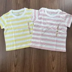 無印良品　ストライプTシャツ 80サイズ 2枚セット　新品未使用