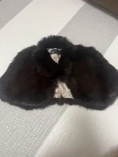 リアルファー ボレロ 黒 フォックスファー ケープ ショート丈 成人式 結婚式