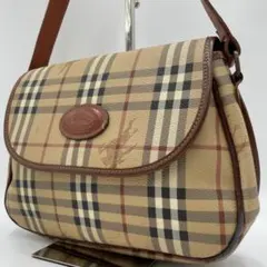 BURBERRY ショルダーバッグ PVCレザー ノバチェック シャドーホース