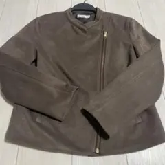 OPAQUE CLIP ブラウン ノーカラージャケット