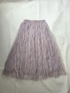ナチュラルクチュール チュールクリンクルスカート ピンクベージュのサムネイル