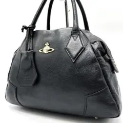 【人気】 ヴィヴィアン ハンドバッグ ヤスミン レザー ブラック オーブ