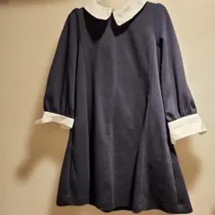 UNIQLO 襟付きワンピース 110cm ネイビー