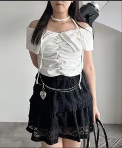 オフショルトップス ホワイト apres jour mignon Y2Kのサムネイル