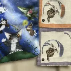 わちふぃーるど ねこじゃらしコースター2枚 スマホ巾着Set