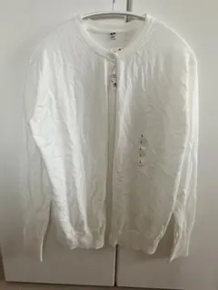 UNIQLO UVカットスーピマコットンクルーネックカーディガン Lサイズ