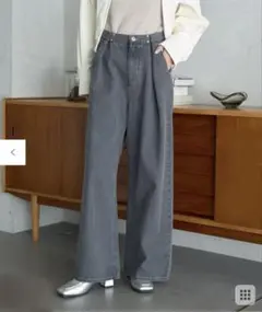 アースミュージックアンドエコロジー タックホックデニムパンツ Mサイズ