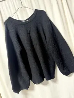 grove黒いニット長袖セーター