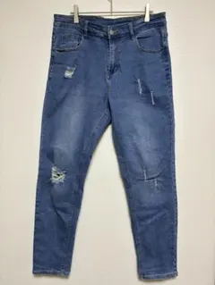 ダメージデニムパンツ Mサイズ ライトブルー