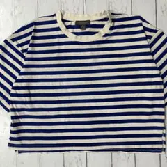 ラ*ウ様 USA古着 PRIMARK プリマーク ボーダー カットソー M クロのサムネイル