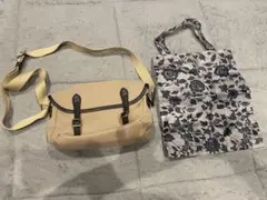 ベージュ ショルダーバッグ　エコバッグ付き　フェリシモ