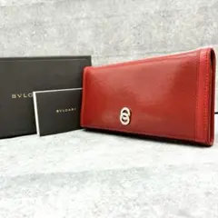 BURBERRY 長財布 レッド レザー スナップボタン - メルカリ