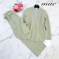 極美品　mite 2way セットアップ　パンツスーツ　ノーカラー　香里奈様着用