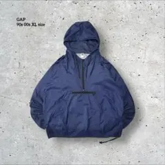90s 00s古着OLD GAP ナイロンアノラックパーカー XLドローコード