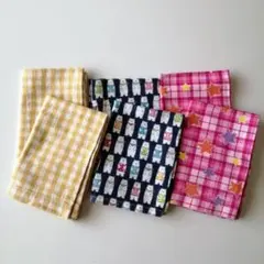 給食 ランチョンマット 6枚セット 小学校　幼稚園　 ハンドメイド 中古