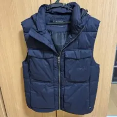 ZARA MAN ネイビー ダウンベスト S