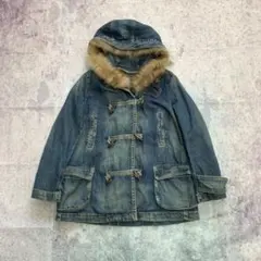 archive denim fur jacket fairy y2k