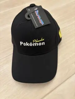 【新品、タグ付き】ポケモン　キャップ　帽子　ピカチュウ　57.5㎝ ブラック
