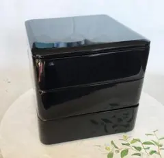 重箱 おせち 3段重 木製漆塗 黒 6.5寸 内朱 20cm 漆器 アウトレット