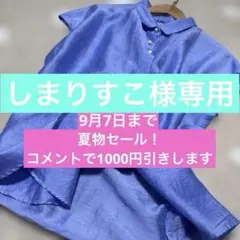 NOLLEY’S ノーリーズ/ブルー パールボタン付フレンチスリーブシャツ/38