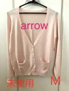 【未使用】 arrow カーディガン ピンク Mサイズのサムネイル
