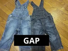 GAPベビー 18〜24デニムロンパース2点セット