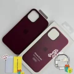 純正同等品-iPhone12mini シリコンケース　プラム紫 141