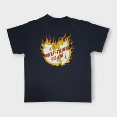 WU-TANG CLAN ウータンクランt ラップt フレイム 公式 黒L