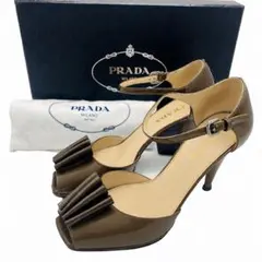 PRADA エナメル 山羊革 ストラップサンダルのサムネイル