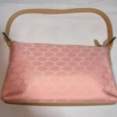 ロベルタ　デイ　カメリーノのピンク ロゴ入り ハンドバッグAB！