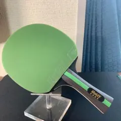 卓球　ラケット　カラー　裏　ラバー　付き　シェーク　緑 　スポーツ