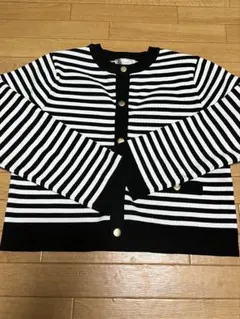 最終値下【manao】リノルーセ コラボ ボーダー カーディガン まなお