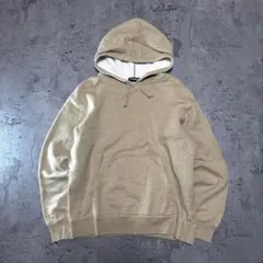 00s OLD UNIQLO 短丈 パーカー 紺タグ ベージュ L Y2K